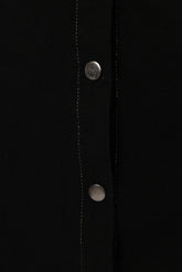 Hailey Denim Mini Dress - Black